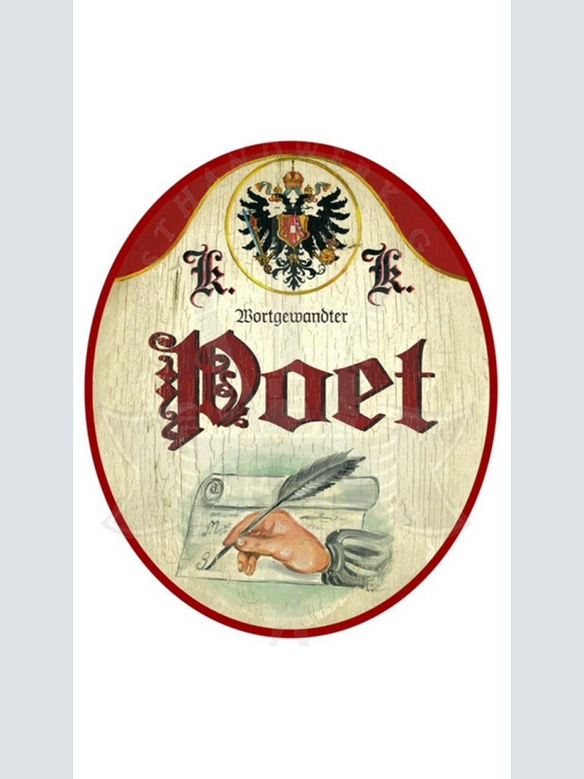 KuK Nostalgie Holzschild "Poet"