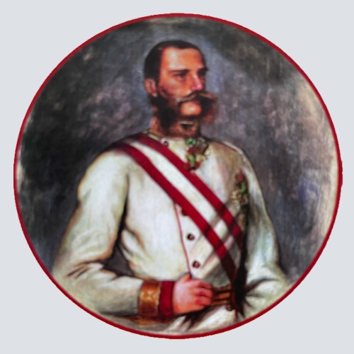 Nostalgie Holzschild Schützenscheibe Kaiser Franz Josef Jung Porträt Schild