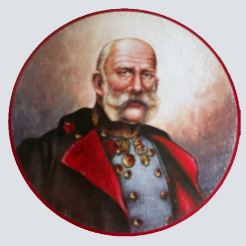 Nostalgie Holzschild Schützenscheibe Kaiser Franz Josef Porträt Schild
