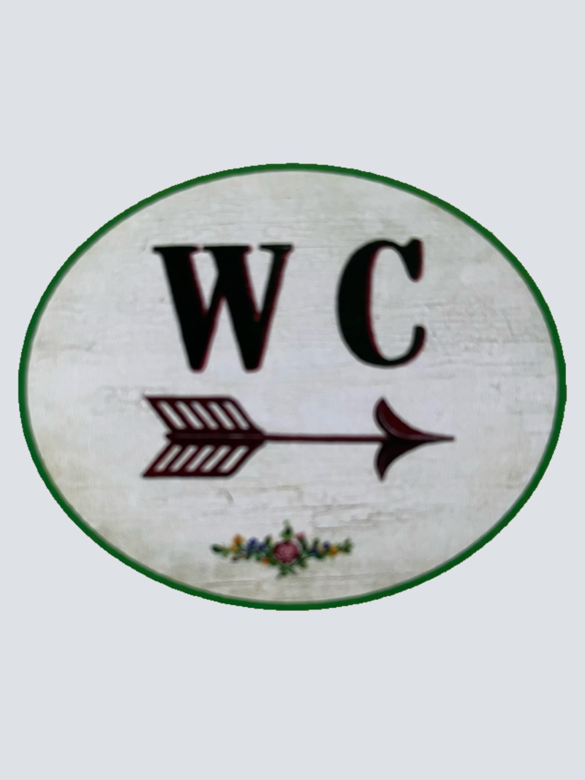 Nostalgie Holzschild WC Rechts Pfeil Toilette Klo Schild