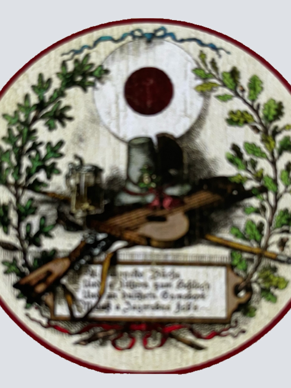 Nostalgie Holzschild Schützenscheibe A Doppelte Büchs Flinte Gewehr Schild