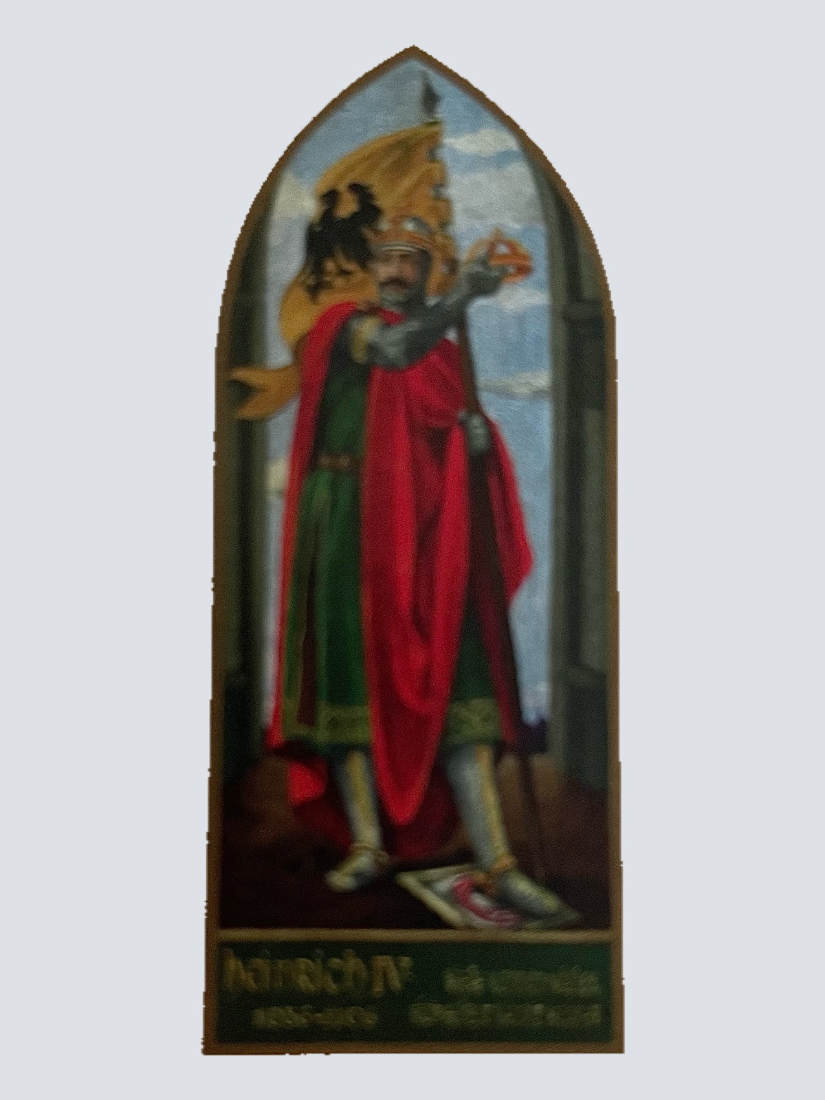 Nostalgie Holzschild Mittelalter Heinrich IV. Kaiser Schild