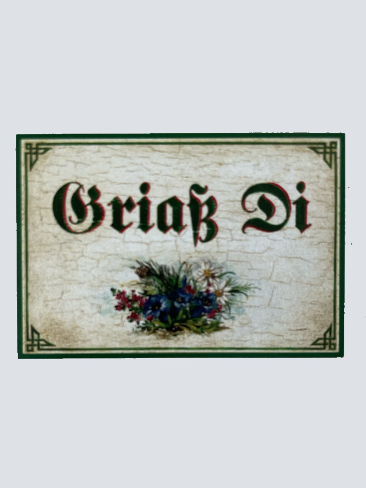 Nostalgie Holzschild Griaß Di Grüß Dich Begrüßung Hallo Willkommen Schild