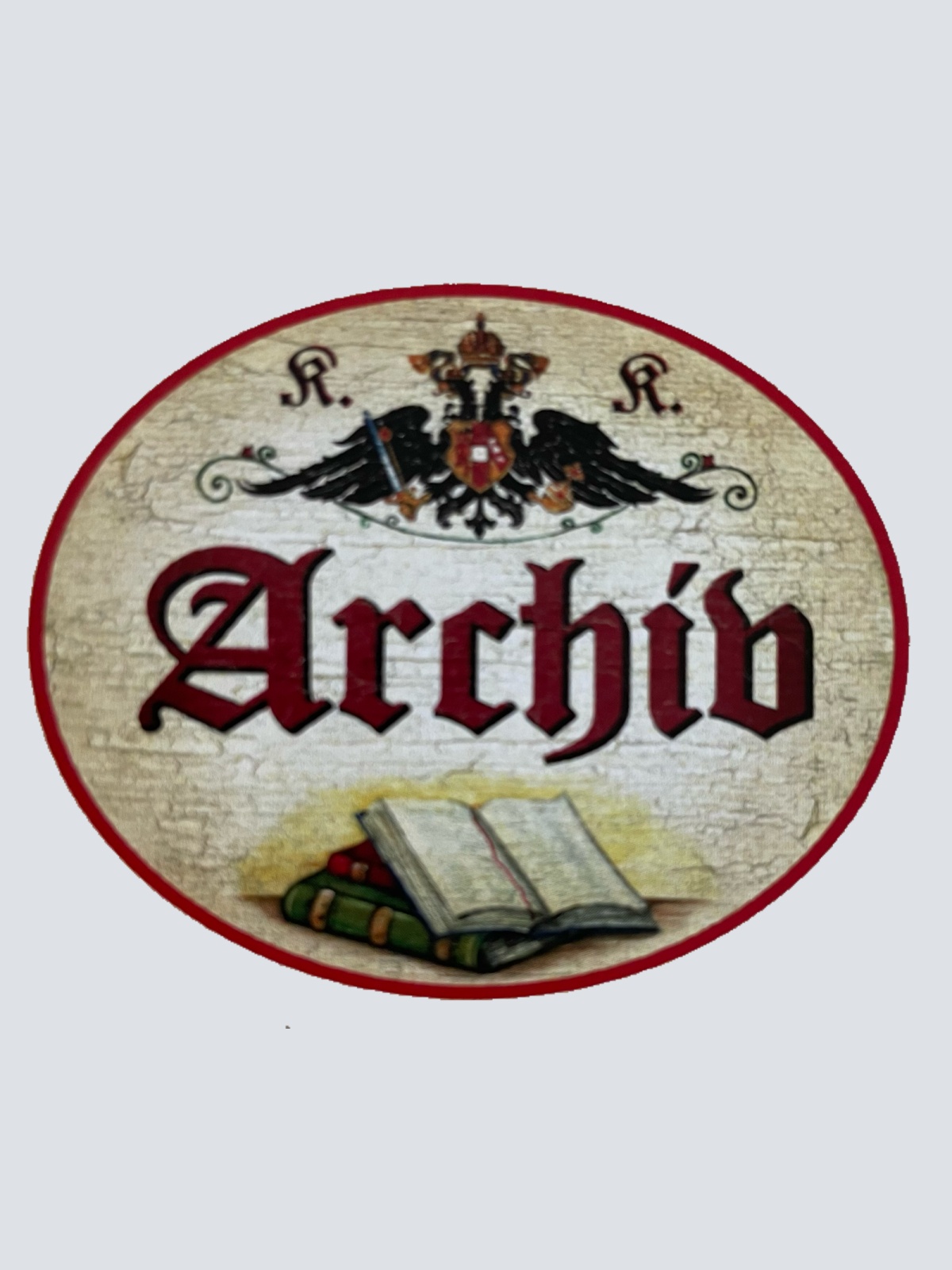 KuK Nostalgie Holzschild Archiv Archivierung Akten Dokumente Buch Lager Schild