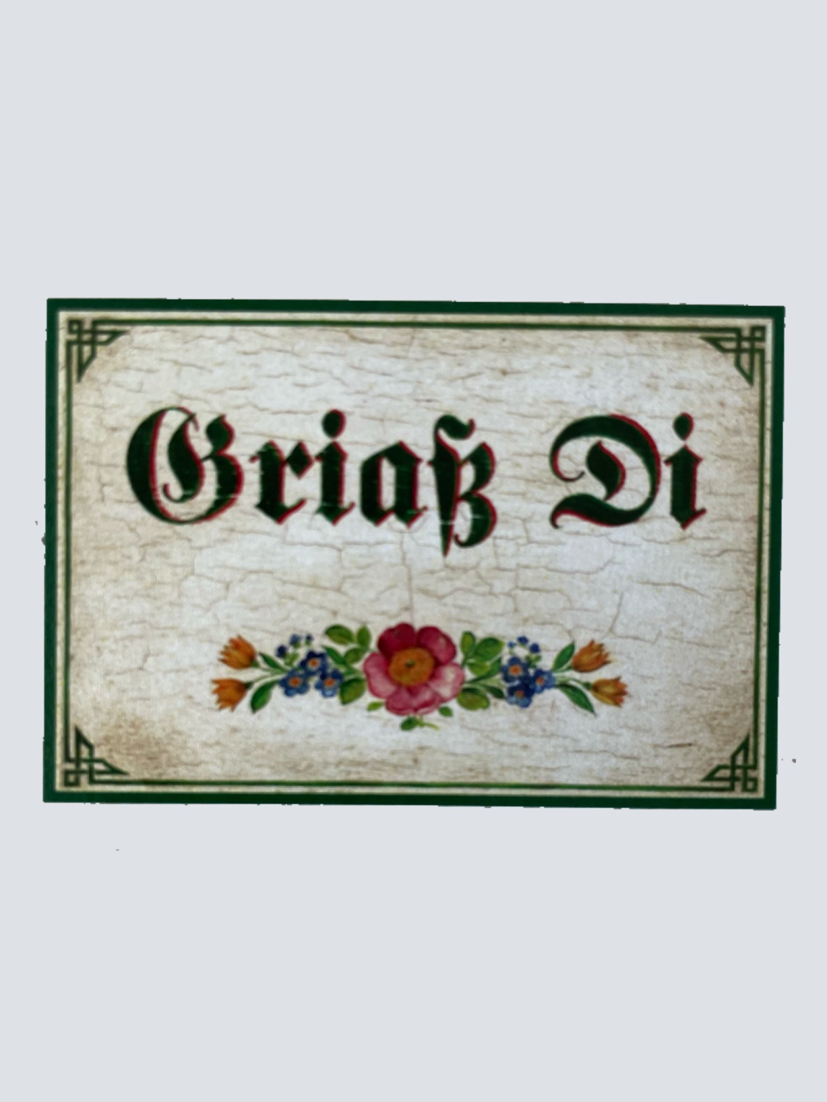 Nostalgie Holzschild Griaß Di Grüß Dich Begrüßung Hallo Willkommen Schild