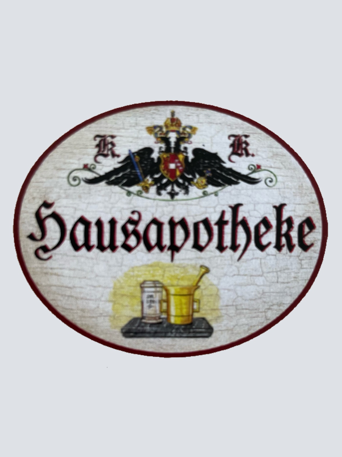 KuK Nostalgie Holzschild Hausapotheke Medikamente Medizin Schrank Schild