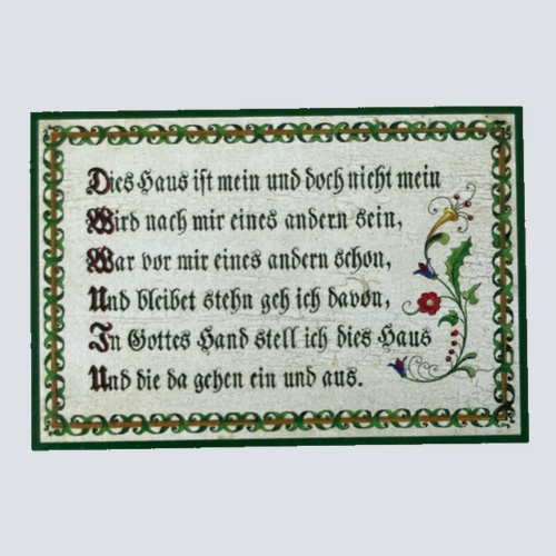 Nostalgie Holzschild Dies Haus Ist Mein & Doch Nicht Mein Gottes Hand Schild