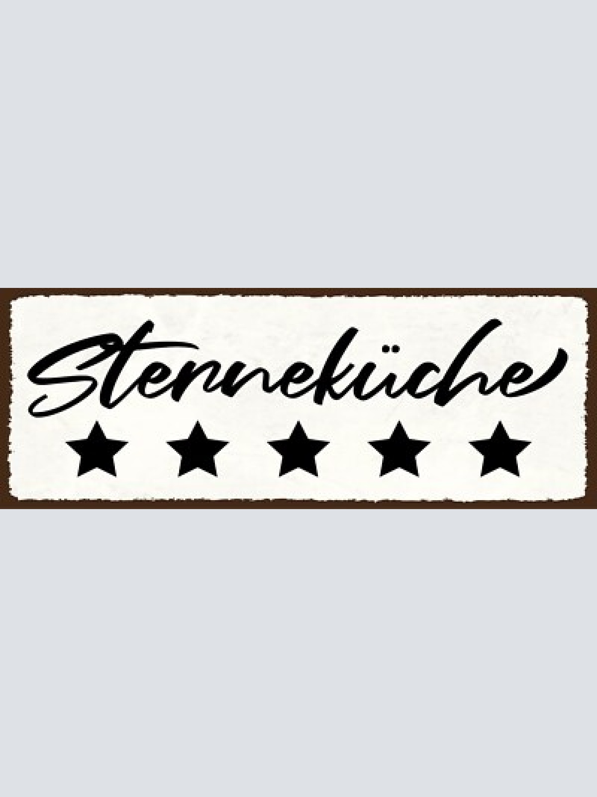 Schild 5 sterne küche kochen restaurant koch wohnung essen 27x10 blech od.holz