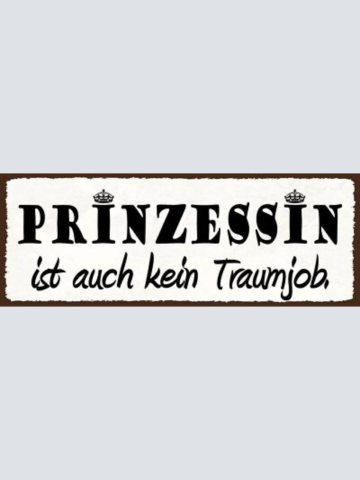 Schild prinzessin ist auch kein traumjob arbeit frau mädchen 27x10 blech od.holz