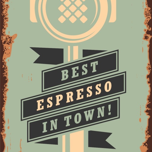 Nostalgie Schild Best Espresso Town Kaffee 12x18 / 20x30 / 30x40 Blech od. Holz