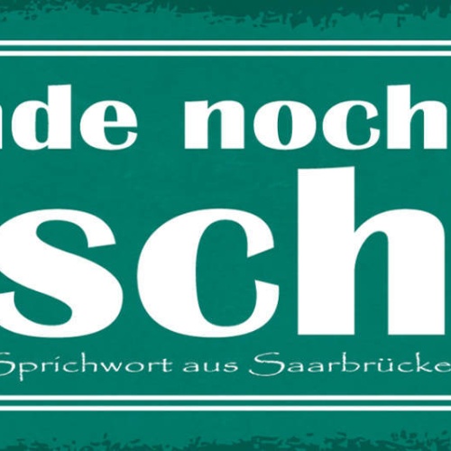Schild Bischde Noch Ganz Dischd Dicht Sein Saarbrücken 27x10 Blech od.Holz