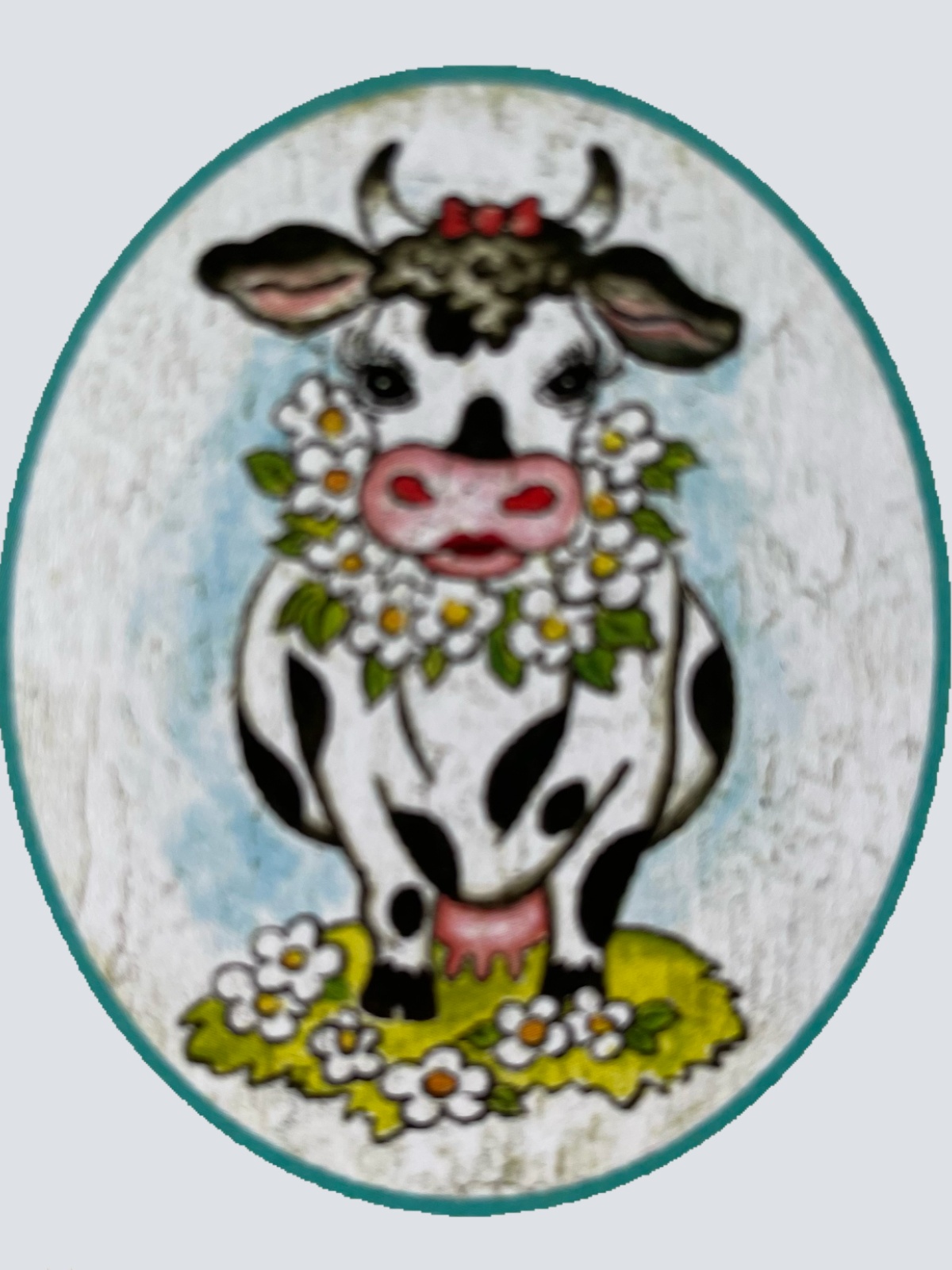 Nostalgie Holzschild Damen Kuh WC Toilette Klo Schild