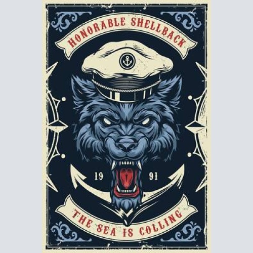 Nostalgie schild honorable shellback ozean 12x18 / 20x30 / 30x40 blech od.holz