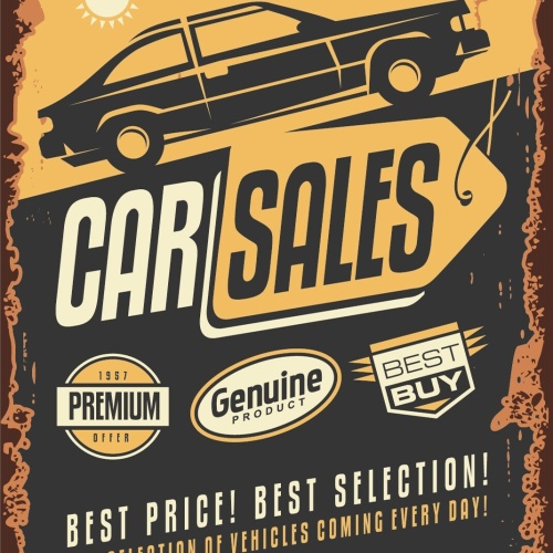 Nostalgie Schild Car Sales Auto Verkauf 12x18 / 20x30 / 30x40 Blech od.Holz