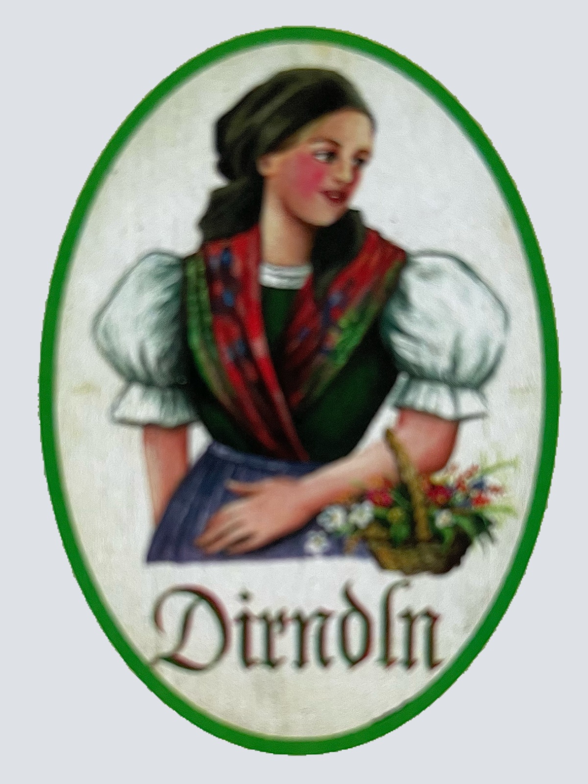 Nostalgie Holzschild Steiermark Dirndln WC Toilette Klo Mädchen Damen Schild