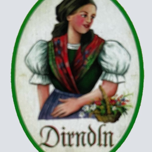 Nostalgie Holzschild Steiermark Dirndln WC Toilette Klo Mädchen Damen Schild