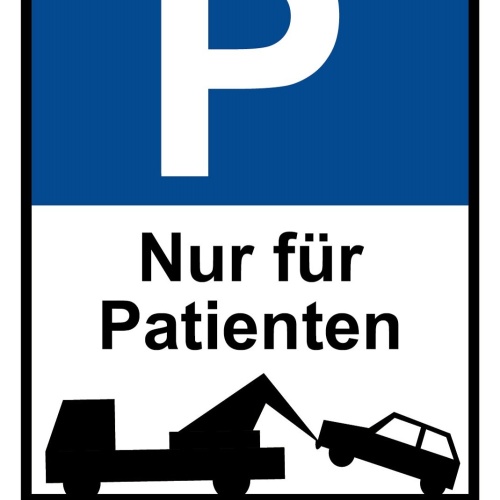 Schild Parkplatz Nur für Patienten Parken 12x18 / 20x30 / 30x40 Blech od. Holz