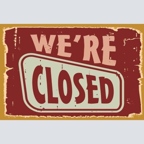 Nostalgie schild “we’re closed” geschlossen 12x18 / 20x30 / 30x40 blech od. holz
