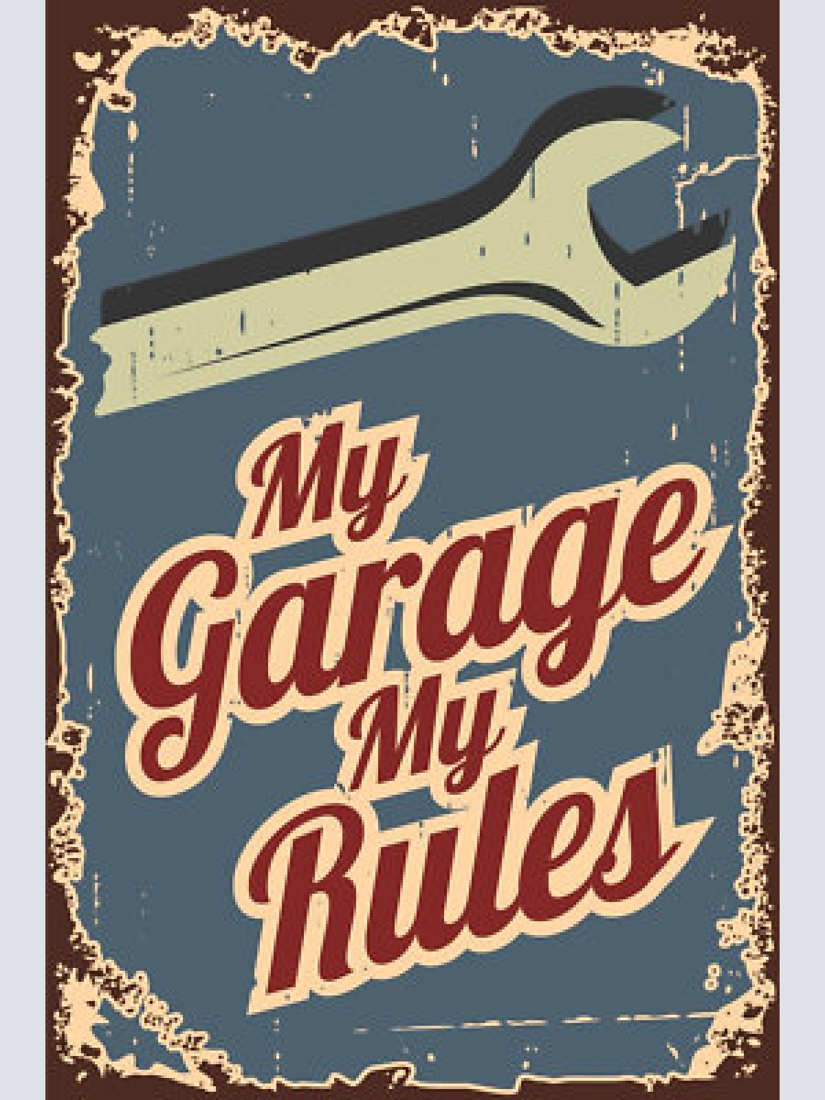 Nostalgie schild my garage my rules werkzeug 12x18 / 20x30 / 30x40 blech od.holz