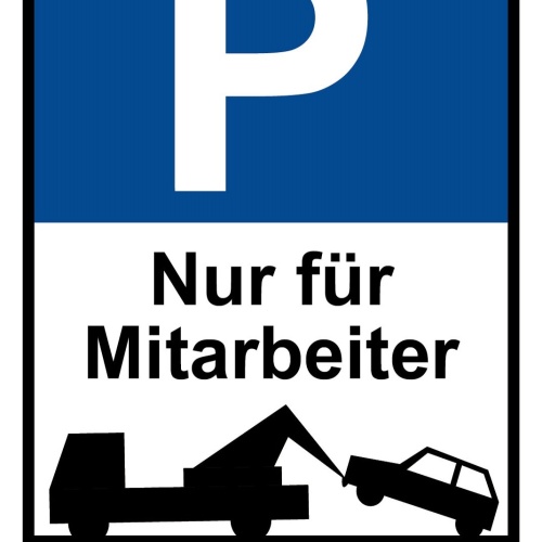 Schild Parkplatz Nur für Mitarbeiter Parken 12x18 / 20x30 / 30x40 Blech od. Holz