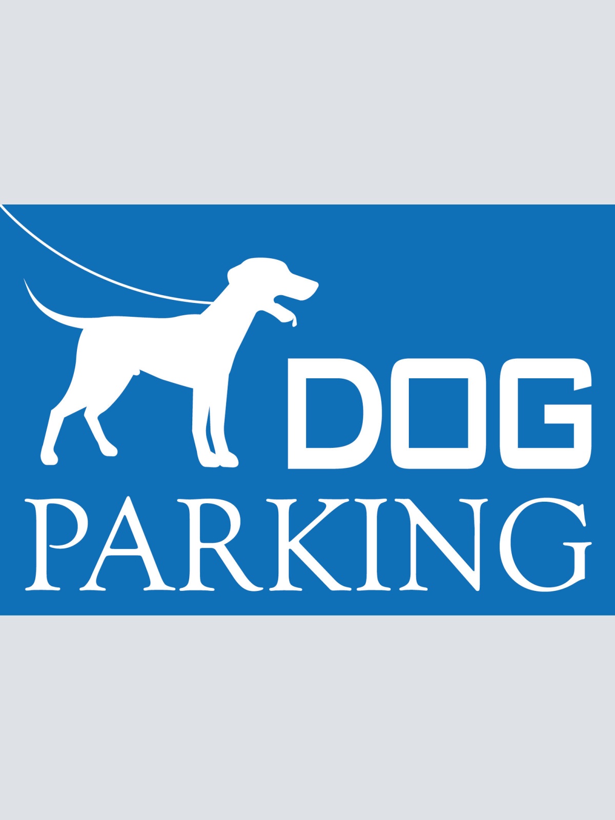 Schild Dog Parking Hund Leine 12x18 / 20x30 / 30x40 Blech od. Holz