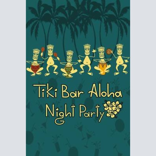 Nostalgie schild tiki bar aloha night party 12x18 / 20x30 / 30x40 blech od. holz