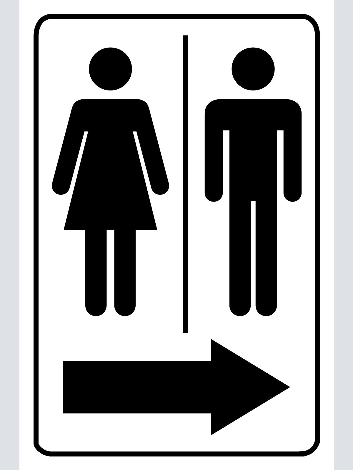 Schild Toilette WC Damen Herren 12x18 / 20x30 / 30x40 Blech od. Holz