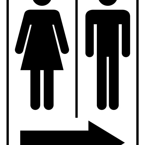 Schild Toilette WC Damen Herren 12x18 / 20x30 / 30x40 Blech od. Holz