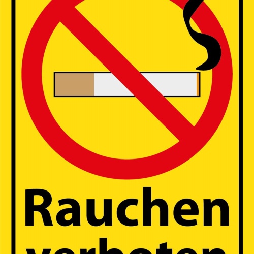 Schild Rauchen verboten Zigarette 12x18 / 20x30 / 30x40 Blech od. Holz