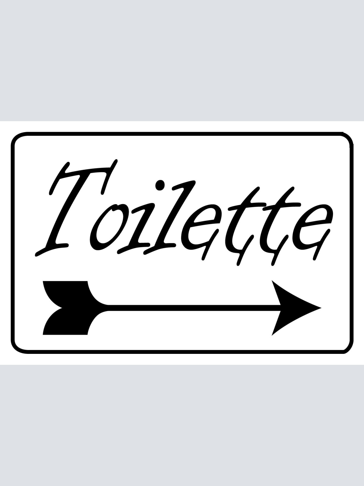 Nostalgie Schild Toilette WC Pfeil 12x18 / 20x30 / 30x40 Blech od. Holz
