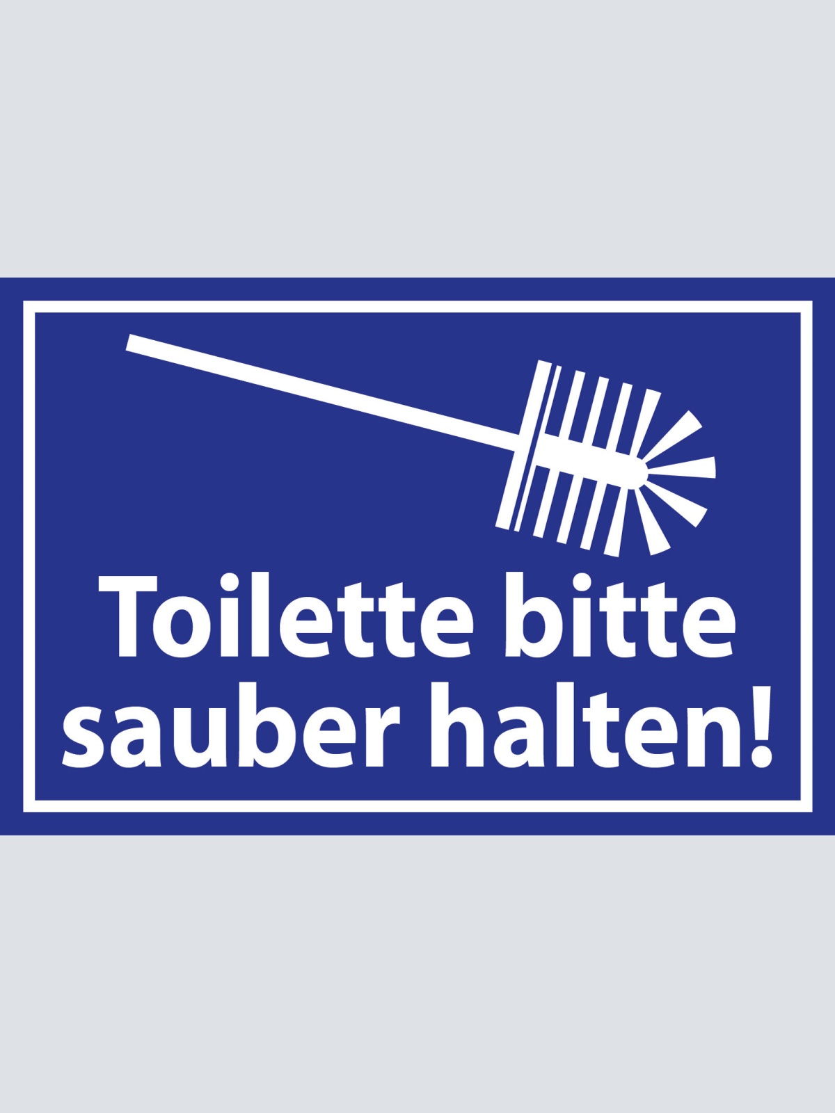 Schild Toilette bitte sauber halten WC 12x18 / 20x30 / 30x40 Blech od. Holz