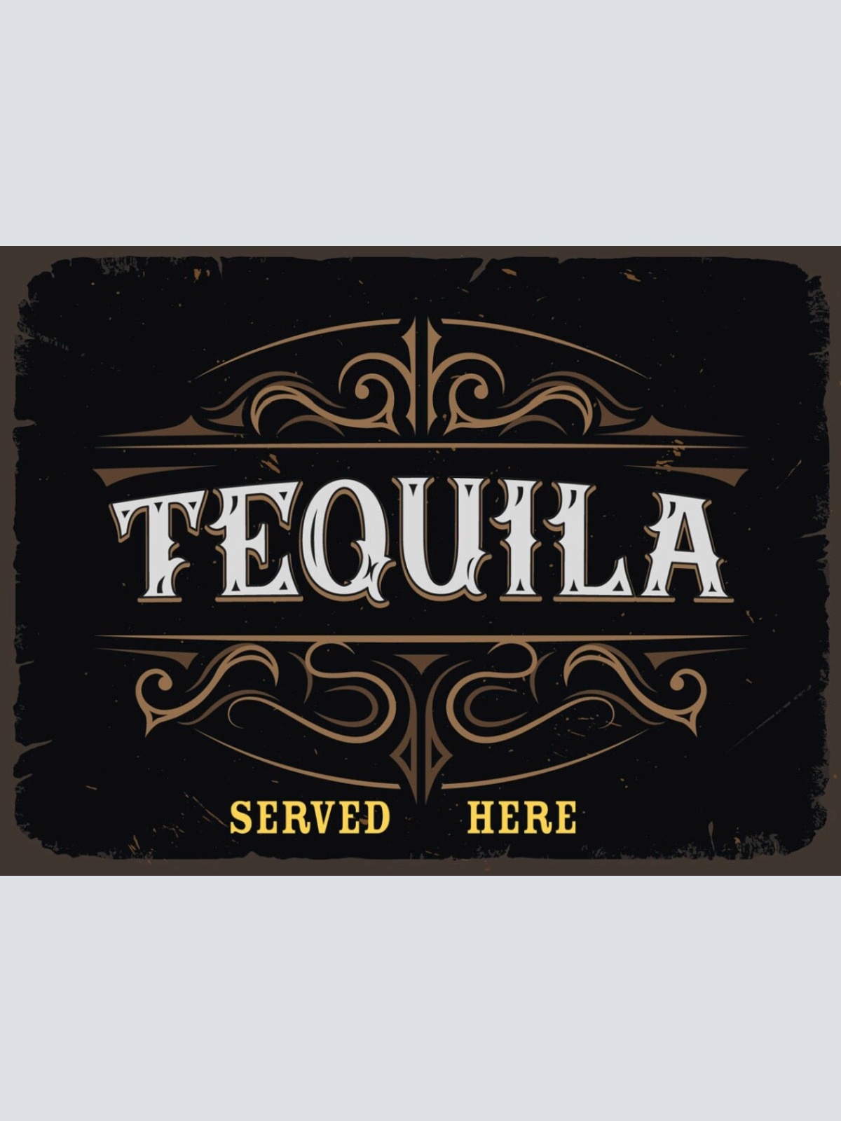 Schild Tequila Spirituose Alkohol Served Here Bar 12x18 20x30 30x40 Blech/Holz