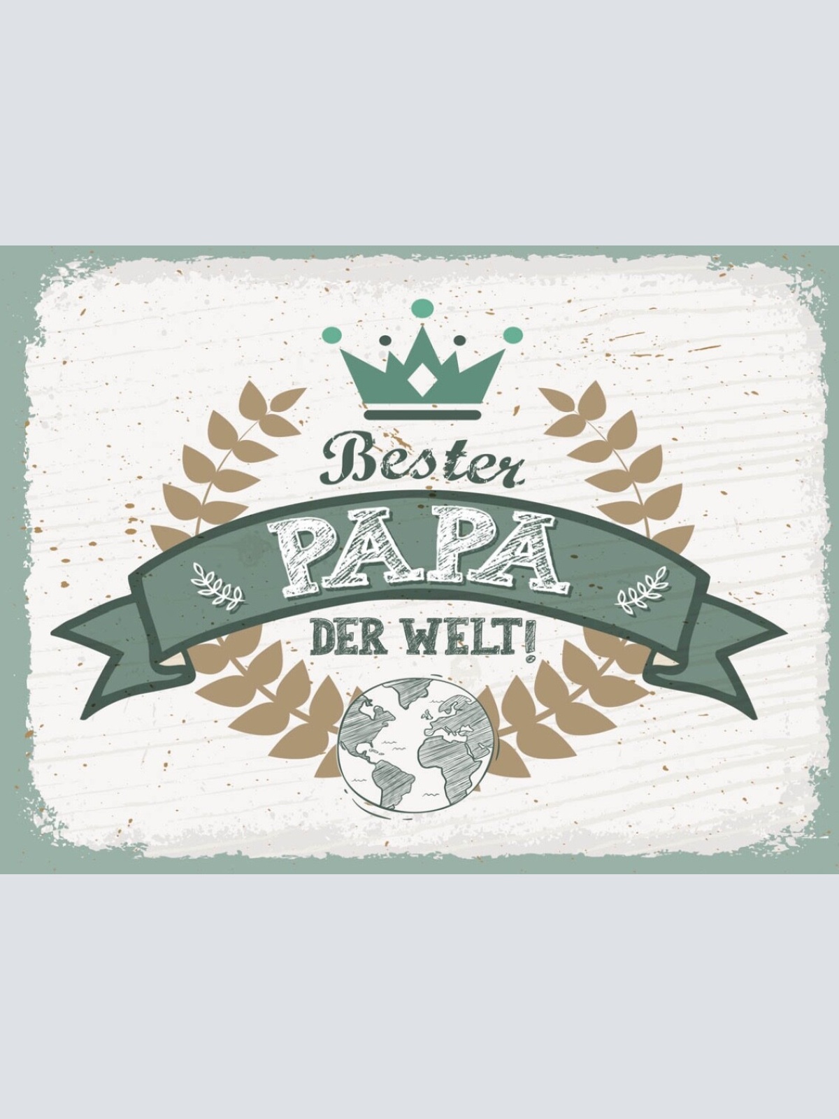 Schild Bester Papa Der Welt Vater Kind Familie 12x18 20x30 30x40 Blech/Holz