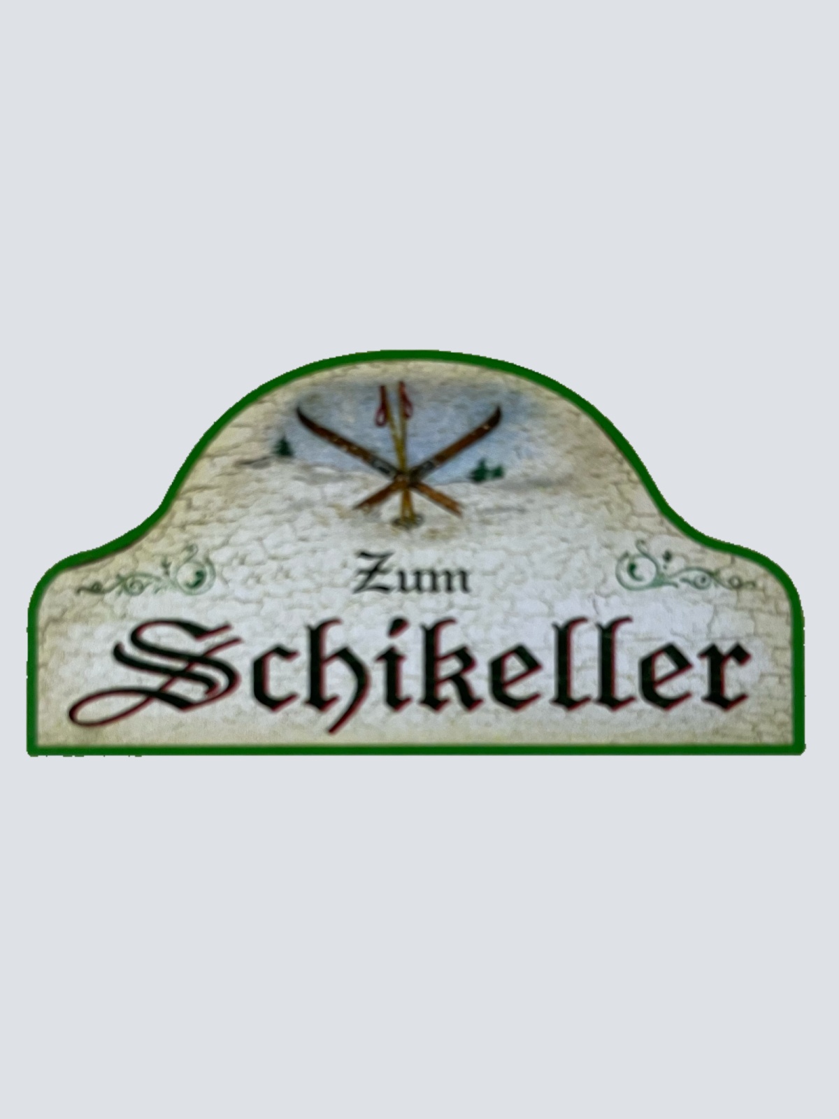 Nostalgie Holzschild Zum Schikeller Schifahren Skis Lager Raum Schild