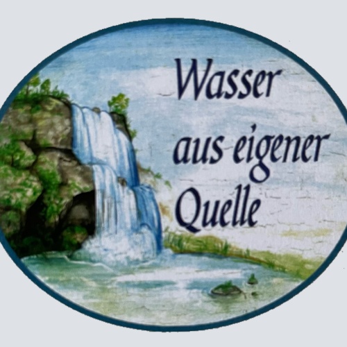 Nostalgie Holzschild Wasser Aus Eigener Quelle Wasserfall Mineralwasser Schild
