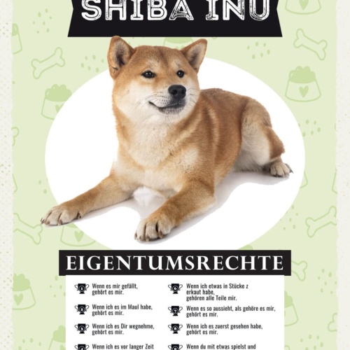 Schild Shiba Inu Eigentumsrechte Hund Tier Liebe 12x18 20x30 30x40 Blech/Holz