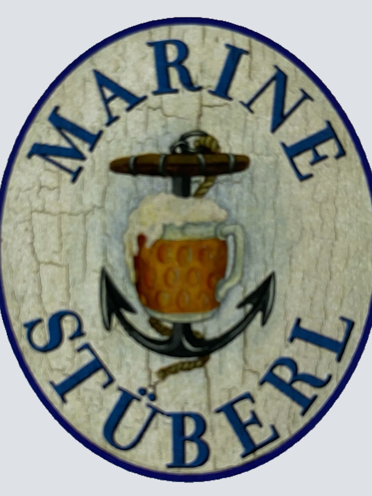 Nostalgie Holzschild Marine Stüberl Alkohol Bier Wirt Hafen Schiff Meer Schild