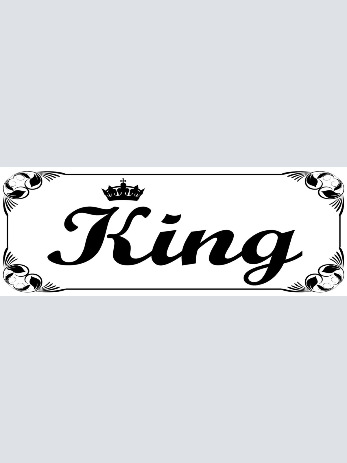 Schild King König Mann Junge Zimmer 27 x 10 Blech od. Holz