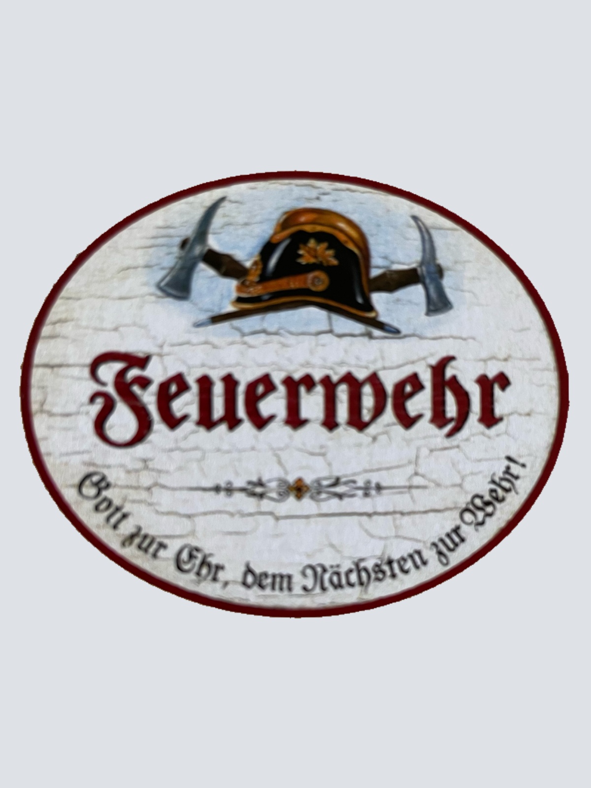 KuK Nostalgie Holzschild Feuerwehr Brand Feuerwehrmann Feuer Löschen Schild