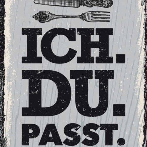 Schild Ich Du Passt Liebe Ehe Paar Beziehung 12x18 20x30 30x40 Blech/Holz