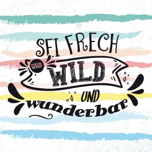 Schild Sei Frech & Wunderbar Einzigartig Einmalig 12x18 20x30 30x40 Blech/Holz