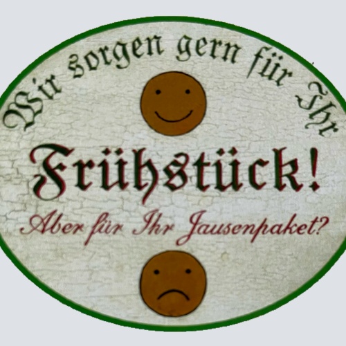Nostalgie Holzschild Wir Sorgen Gerne Für Ihr Frühstück Jausenpaket Schild