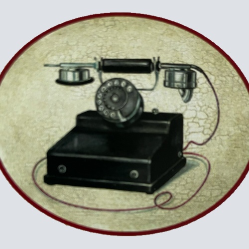 Nostalgie Holzschild Telefon Wählscheibe Wählscheibentelefon Telefonieren Schild