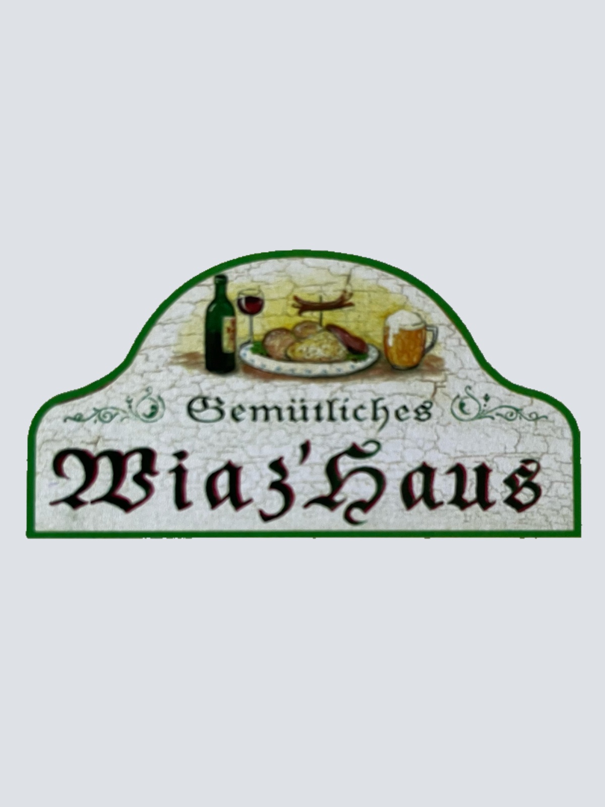 Nostalgie Holzschild Gemütliches Wiaz'Haus Wirtshaus Wirt Alkohol Bier Schild