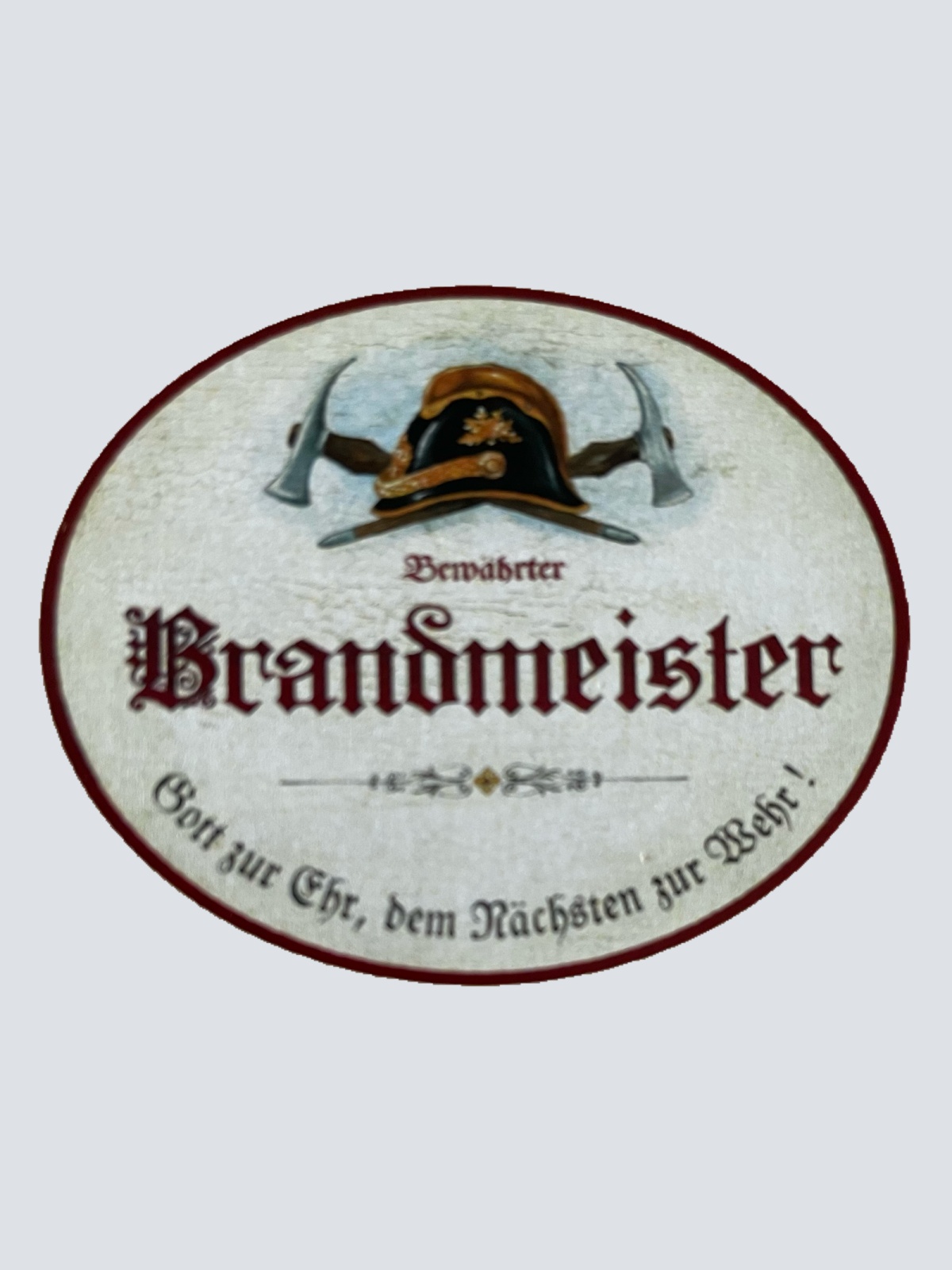 KuK Nostalgie Holzschild Bewährter Brandmeister Feuerwehr Feuer Brand Schild