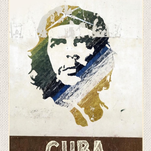 Schild Cuba Kuba Che Guevara Porträt 12x18 20x30 30x40 Blech od. Holz