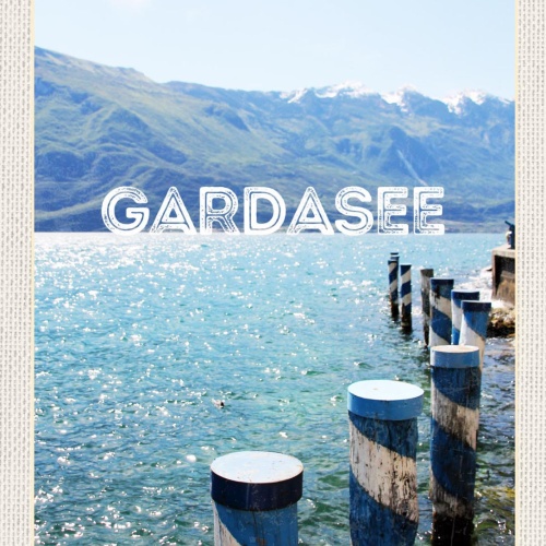 Schild Gardasee Italien Garda Ort See Pfosten 12x18 20x30 30x40 Blech od. Holz