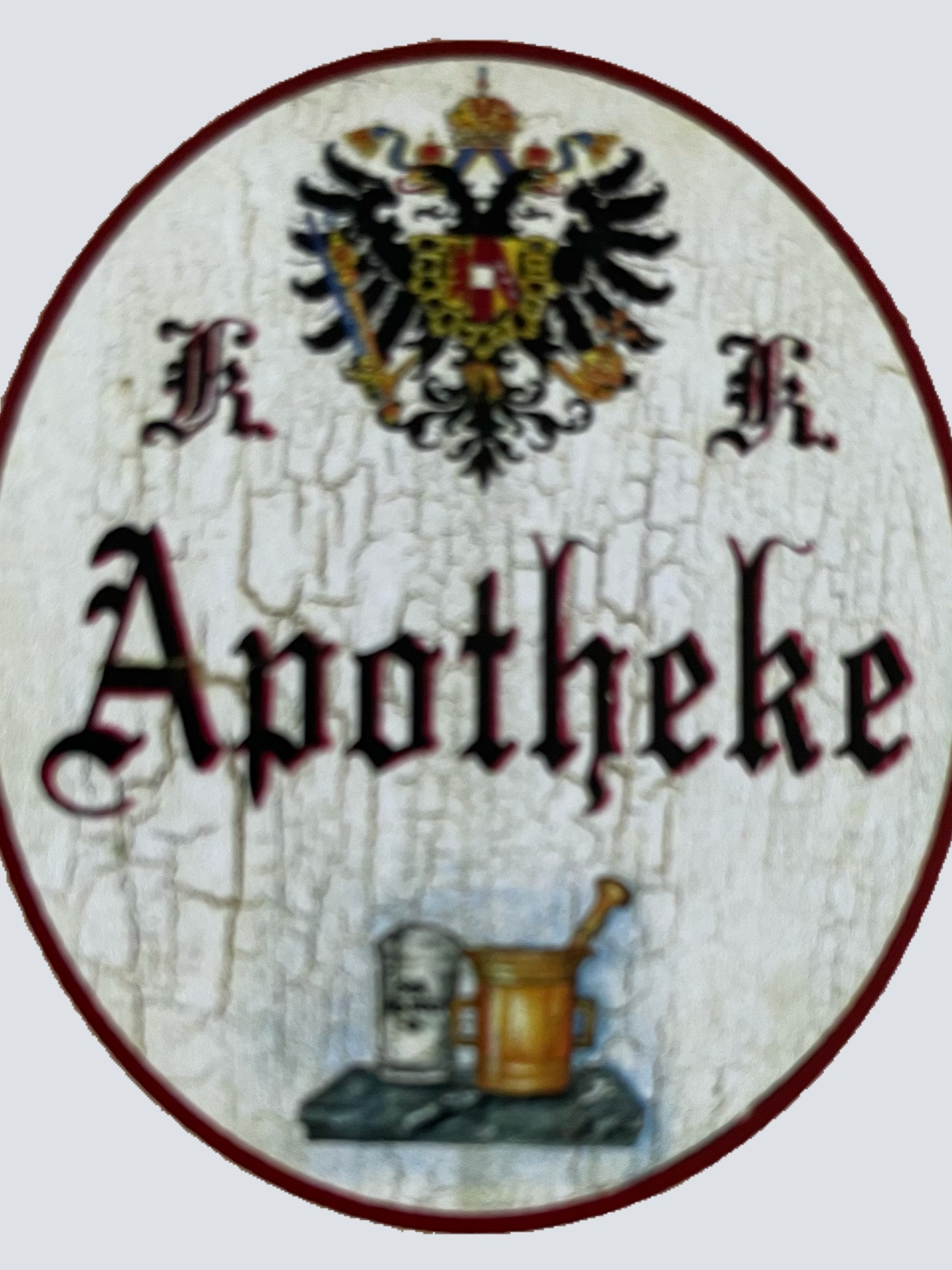KuK Nostalgie Holzschild Apotheke Pharmazie Medikamente Apotheker Schild
