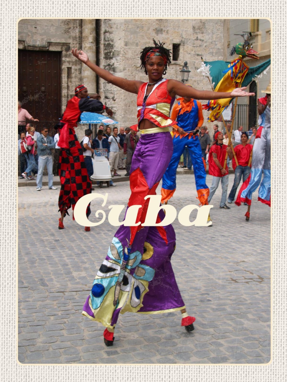 Schild Cuba Kuba Havanna Stelzen Tänzerin 12x18 20x30 30x40 Blech od. Holz