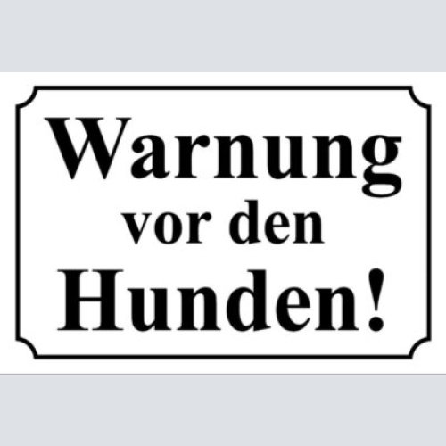 Schild warnung vor den   hunde hund 12x18 / 20x30 / 30x40 blech od. holz